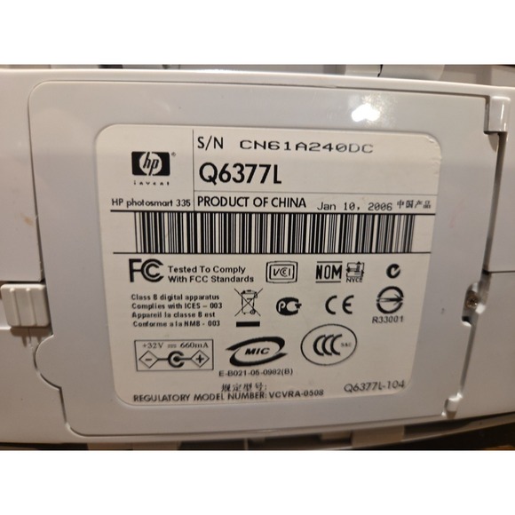 Hp Photosmart 325 Printer Working No Power Cord